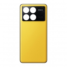 Tapa trasera con embellecedor para Xiaomi Poco X6 Pro 5G amarilla original