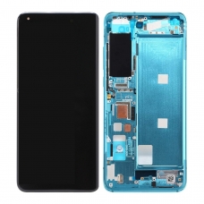 Pantalla completa con marco para Xiaomi Mi 10 5G verde/coral green original nueva(Versión Huaxing con letra C en flex)