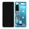 Pantalla completa con marco para Xiaomi Mi 10 5G verde/coral green original nueva(Versión Huaxing con letra C en flex)