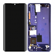 Pantalla completa con marco para Xiaomi Mi Note 10/Note 10 lite/Note 10 Pro/Mi CC9 Pro morado/bluish violet original nueva