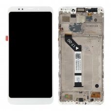 Pantalla completa con marco para Xiaomi Redmi 5 Plus blanca