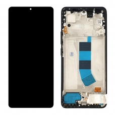 Pantalla completa con marco para Xiaomi Redmi Note 13 4G negra original reparada