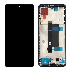 Pantalla completa con marco para Xiaomi Redmi Note 13 Pro 5G/Poco X6 5G negra original reparada