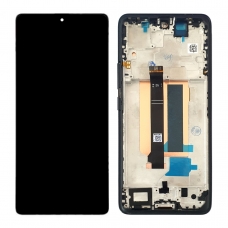 Pantalla completa con marco para Xiaomi Redmi Note 13 Pro Plus 5G negra original reparada