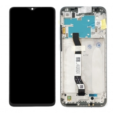 Pantalla completa con marco para Xiaomi Redmi Note 8 2019 M1908C3JH/Redmi Note 8 2021 M1908C3JGG moonlight white/plata