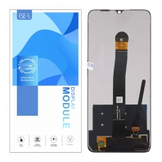 ISER Pantalla completa para Xiaomi Redmi 10C/Poco C40 negra Calidad Premium