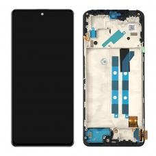 Pantalla completa con marco para Xiaomi Redmi Note 11 Pro 4G 2201116TG/5G Global 21091116I 2201116SG negra OLED