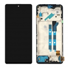 Pantalla completa con marco para Xiaomi Redmi Note 11 Pro 4G 2201116TG/5G Global 21091116I 2201116SG/Poco X4 Pro 5G negra OLED