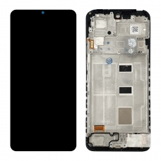 Pantalla completa con marco para Xiaomi Redmi Note 12 4G negra original reparada