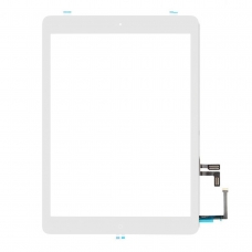Pantalla táctil con flex bóton home para iPad Air A1474/A1475/A1476 iPad 5 A1822/A1823 blanca