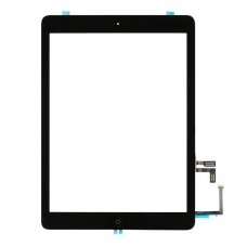 Pantalla táctil con flex bóton home para iPad Air A1474/A1475/A1476 iPad 5 A1822/A1823 negra 